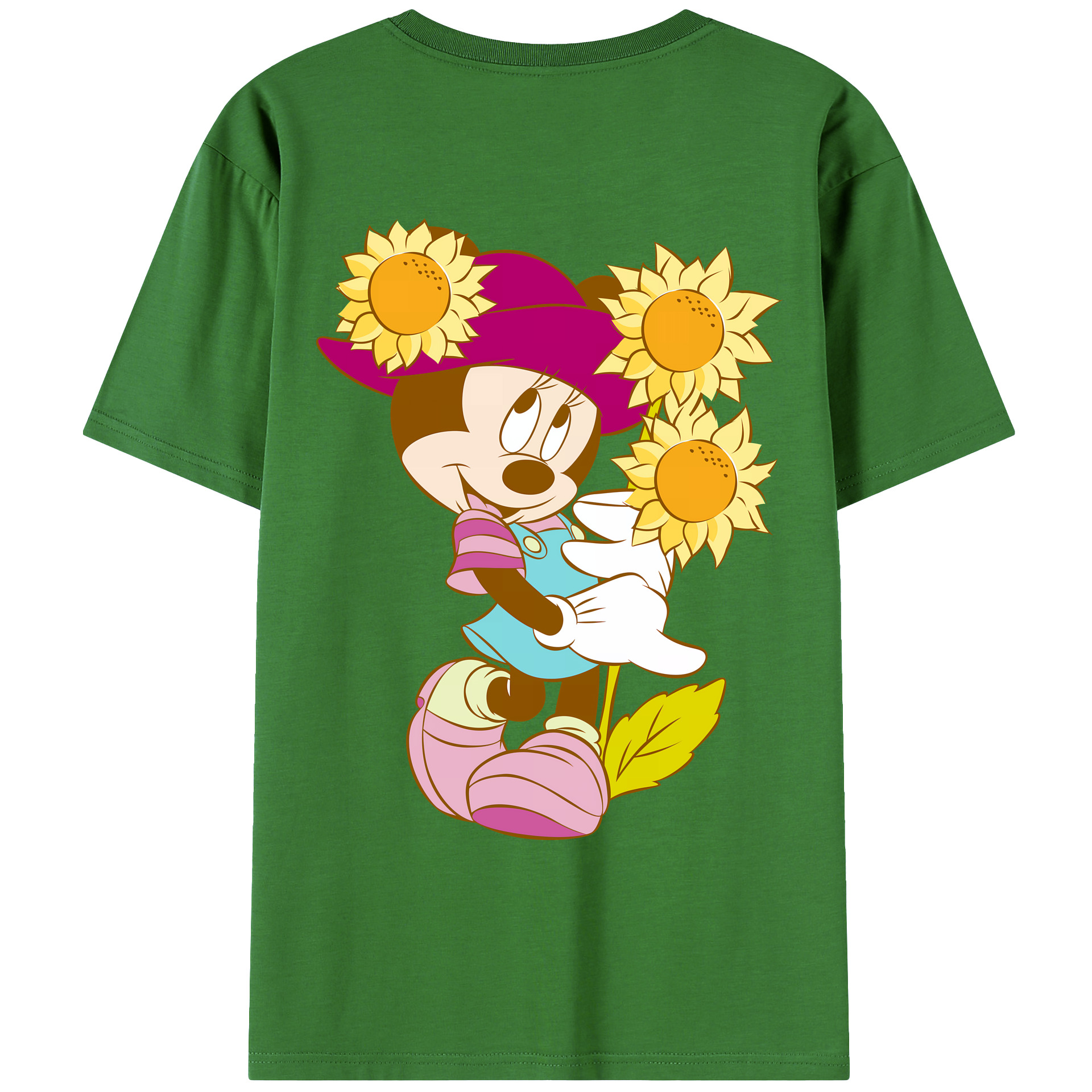 （画像用） ミッキーマウス Mickey Mouse レディース半袖Tシャツ(バックプリント)